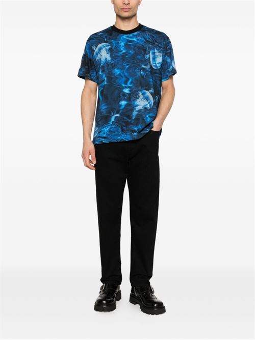 T-shirt uomo maniche corte con stampa all-over Versace jeans Couture | 80GAH6R2JS537214